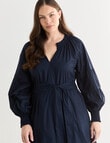 Whistle Pleats Midi Dress, Midnight product photo View 13 S