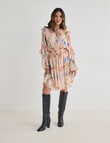 Whistle Floral Ruffle Mini Dress, Peach Dusk product photo View 03 S