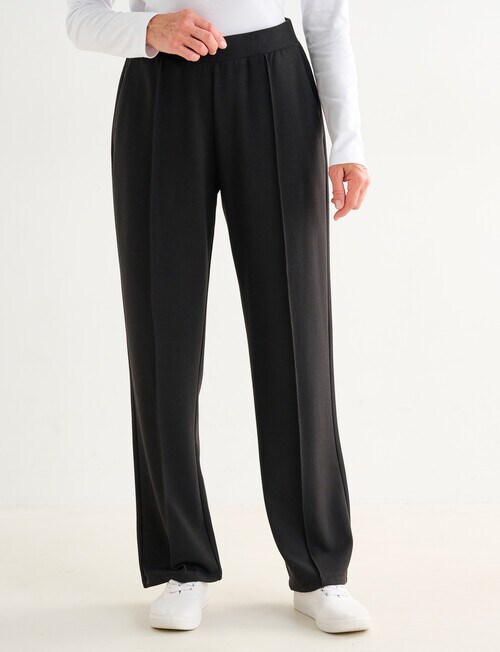新品　eLLa frill hem jogger pants Ella J Supersoft Straight Leg Trackpant, Black - Pants & Leggings