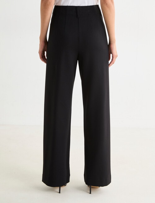 Whistle Ponte Welt Pocket Wide Pant, Regular Length, Black product photo View 02 L