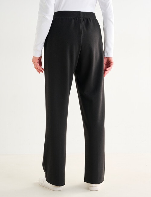 Ella J Supersoft Straight Leg Shorter Length Trackpant, Black product photo View 02 L