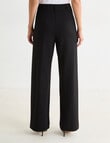 Whistle Ponte Welt Pocket Wide Pant, Shorter Length, Black product photo View 02 S
