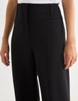 Whistle Ponte Welt Pocket Wide Pant, Shorter Length, Black product photo View 04 S