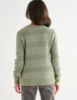 Ella J Self Stripe Jumper, Khaki product photo View 02 S