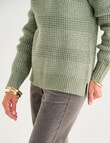 Ella J Self Stripe Jumper, Khaki product photo View 05 S