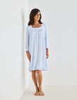 Ruby & Bloom Daisy Trim Nightie, Blue Stripe, 10-26 product photo