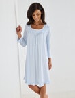 Ruby & Bloom Daisy Trim Nightie, Blue Stripe, 10-26 product photo View 03 S