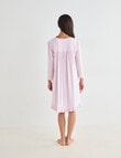Ruby & Bloom Daisy Trim Nightie, Pink Stripe product photo View 02 S