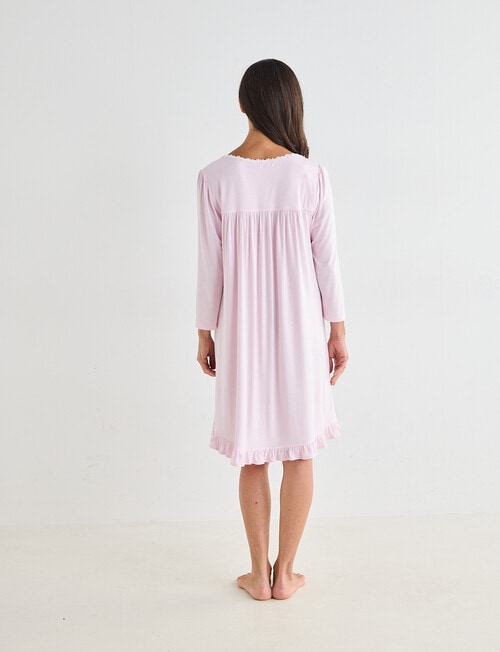 Ruby & Bloom Daisy Trim Nightie, Pink Stripe product photo View 02 L