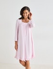 Ruby & Bloom Daisy Trim Nightie, Pink Stripe product photo View 06 S