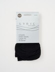 Lyric Comfort Knee Hi Tights, 15 Denier, 3-Pack, Black product photo View 02 S