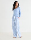Zest Sleep Fleece Pant, Blue Ditsy product photo
