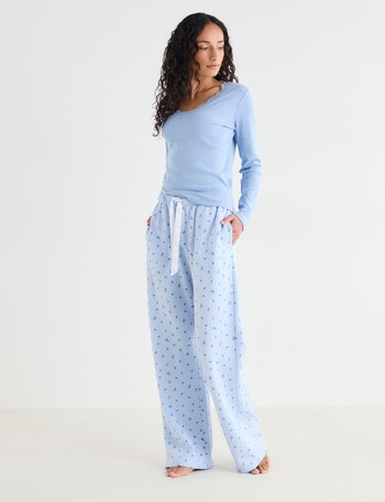 Zest Sleep Fleece Pant, Blue Ditsy product photo