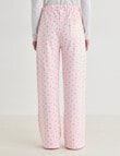 Zest Sleep Fleece Pant, Pink Ditsy product photo View 02 S