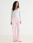 Zest Sleep Fleece Pant, Pink Ditsy product photo View 03 S