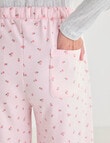 Zest Sleep Fleece Pant, Pink Ditsy product photo View 05 S