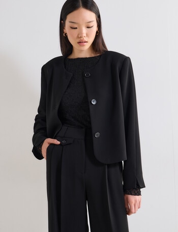 State of play Willow Collarless Blazer, Black product photo