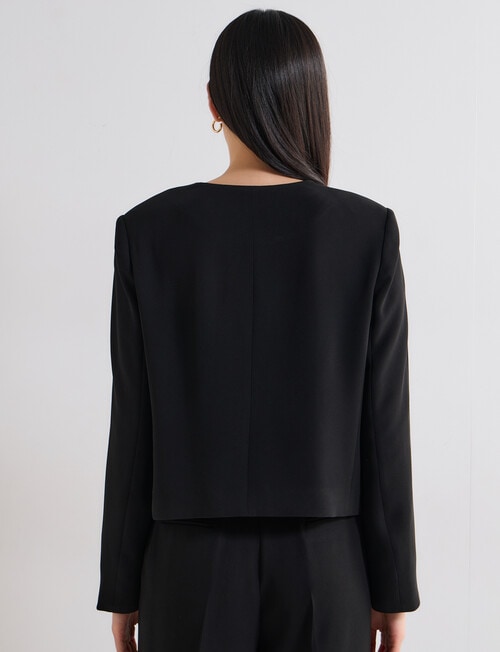 State of play Willow Collarless Blazer, Black product photo View 02 L