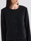 State of play Willow Collarless Blazer, Black product photo View 06 S