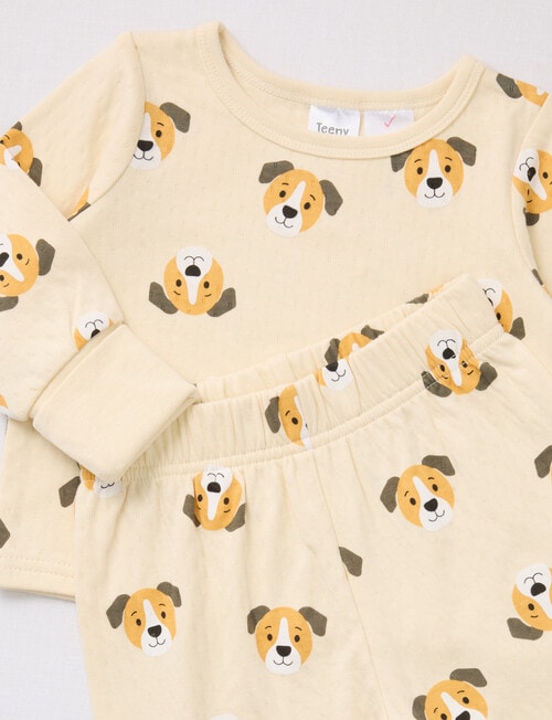 Teeny Weeny Sleep Whale Long-Sleeve PJ Sleep Set, 2-Piece, Beige product photo View 02 L