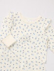 Teeny Weeny Sleep Whale Long-Sleeve PJ Sleep Set, 2-Piece, Cream product photo View 02 S