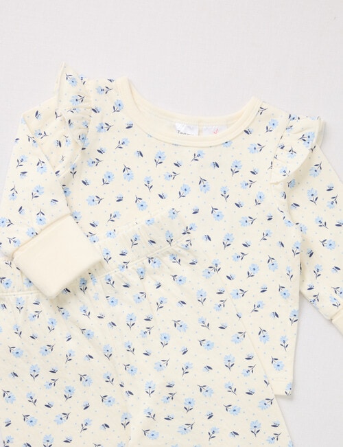 Teeny Weeny Sleep Whale Long-Sleeve PJ Sleep Set, 2-Piece, Cream product photo View 02 L