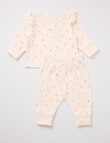 Teeny Weeny Sleep Whale Long-Sleeve PJ Sleep Set, 2-Piece, Pink product photo