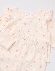 Teeny Weeny Sleep Whale Long-Sleeve PJ Sleep Set, 2-Piece, Pink product photo View 02 S