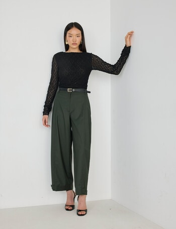 State of play Bow Tailored Pant, Green product photo