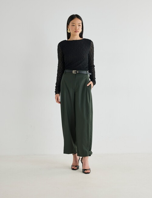 State of play Bow Tailored Pant, Green product photo View 03 L