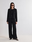 State of play Willow Collarless Blazer, Black product photo View 03 S