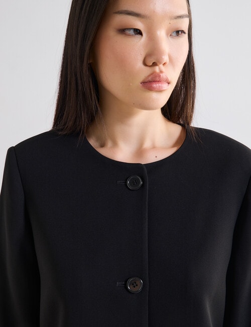 State of play Willow Collarless Blazer, Black product photo View 04 L