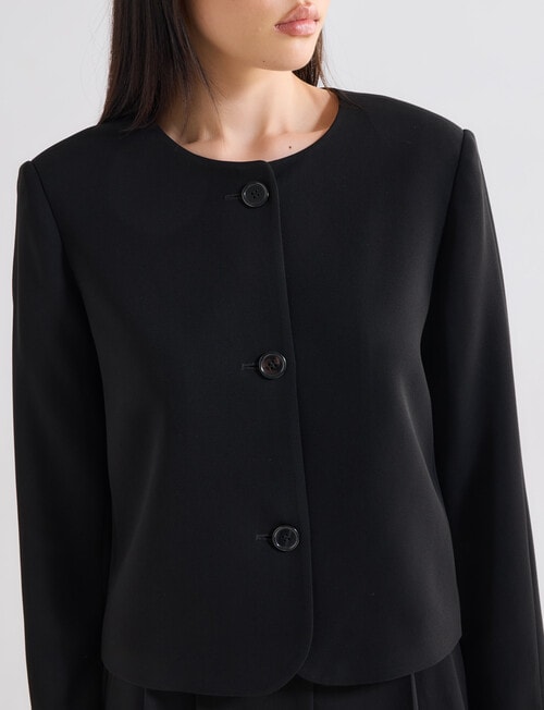 State of play Willow Collarless Blazer, Black product photo View 06 L