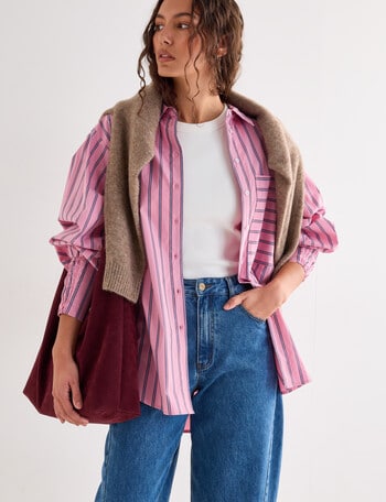 Mineral Melt Shirt, Pink Stripe product photo