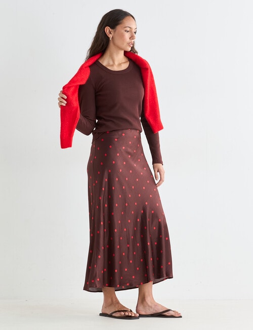 Mineral Lola Bias Skirt, Red Spot product photo View 03 L