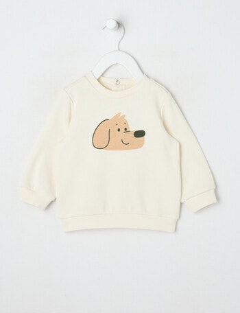 Teeny Weeny Play Time Dog Fleece Sweatshirt, Vanilla product photo