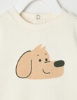 Teeny Weeny Play Time Dog Fleece Sweatshirt, Vanilla product photo View 02 S