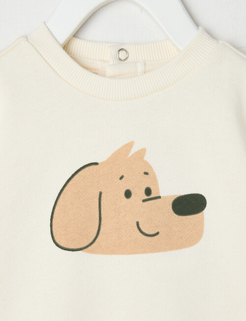 Teeny Weeny Play Time Dog Fleece Sweatshirt, Vanilla product photo View 02 L