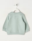 Teeny Weeny Play Time Digger Fleece Sweatshirt, Sage product photo View 03 S
