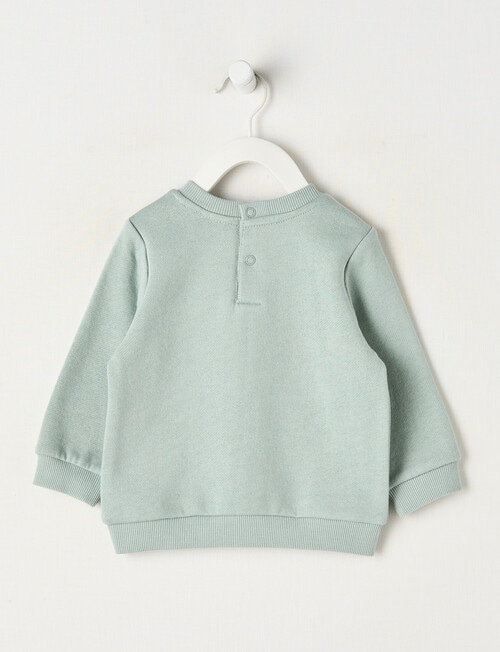 Teeny Weeny Play Time Digger Fleece Sweatshirt, Sage product photo View 03 L