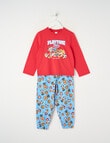 Licensed Paw Patrol Playtime Fun Long Sleeve PJ Set, Red, 2-6 product photo