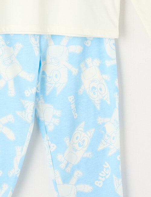 Licensed Bluey Cheerful Long Sleeve PJ Set, Star White, 2-6 product photo View 03 L