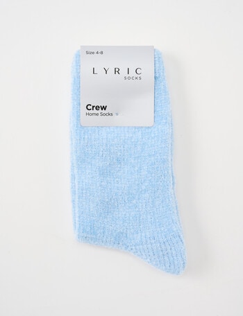 Lyric Chenille Home Socks, Baby Blue product photo