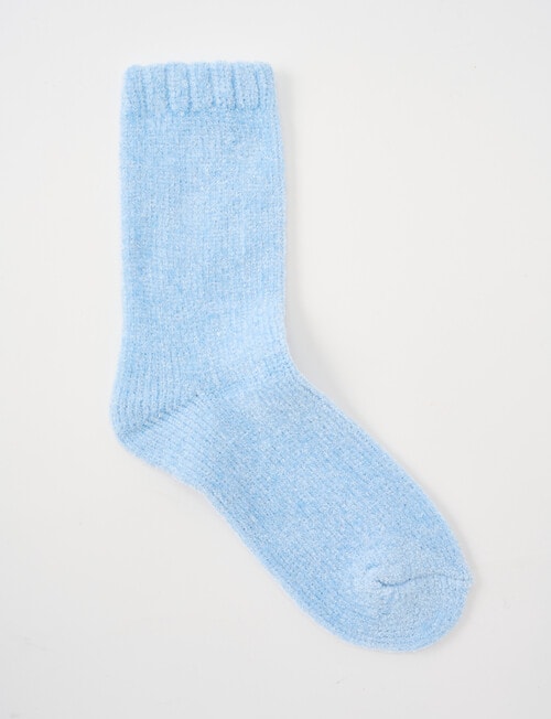 Lyric Chenille Home Socks, Baby Blue product photo View 02 L