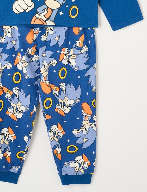 Licensed Sonic Gaming Since 91 Long Sleeve PJ Set, Dark Blue, 2-8 product photo View 03 L