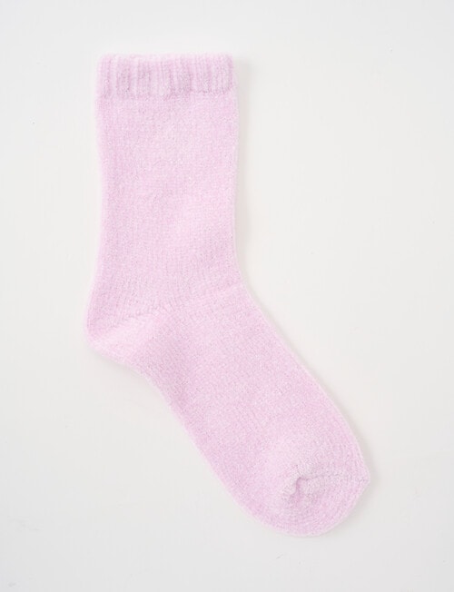 Lyric Chenille Home Socks, Orchid Ice product photo View 02 L