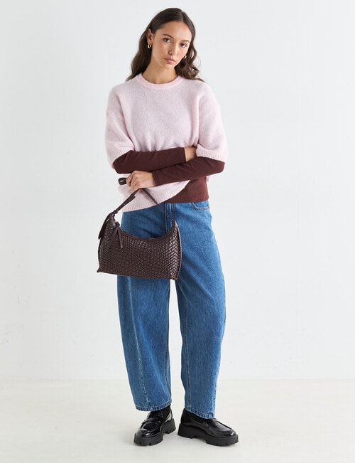 Mineral Boxy Oversized Alpaca Tee, Baby Pink product photo View 11 L