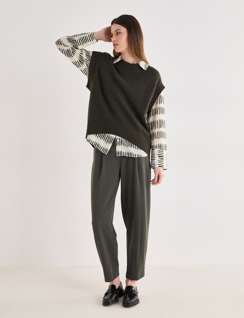 Jigsaw Kinley Long Sleeve Shirt, Khaki Print product photo View 03 L