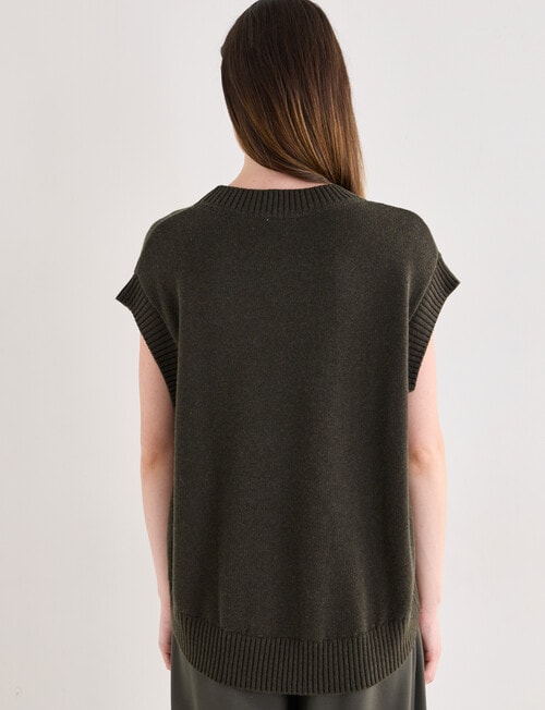 Jigsaw Curve Vest, Khaki product photo View 02 L