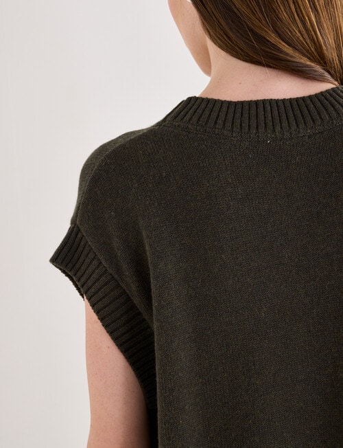 Jigsaw Curve Vest, Khaki product photo View 06 L